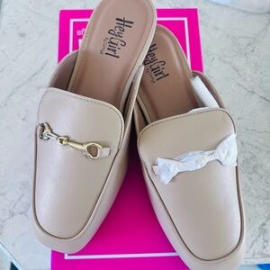 Corkys Cream Loafers with Gold Detail